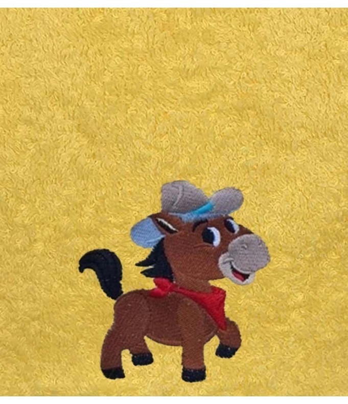 Drap de Bain Cheval Cowboy Personnalisé 70X140