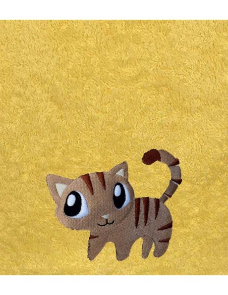 Drap de Bain Minou Personnalisé Prénom 70X140