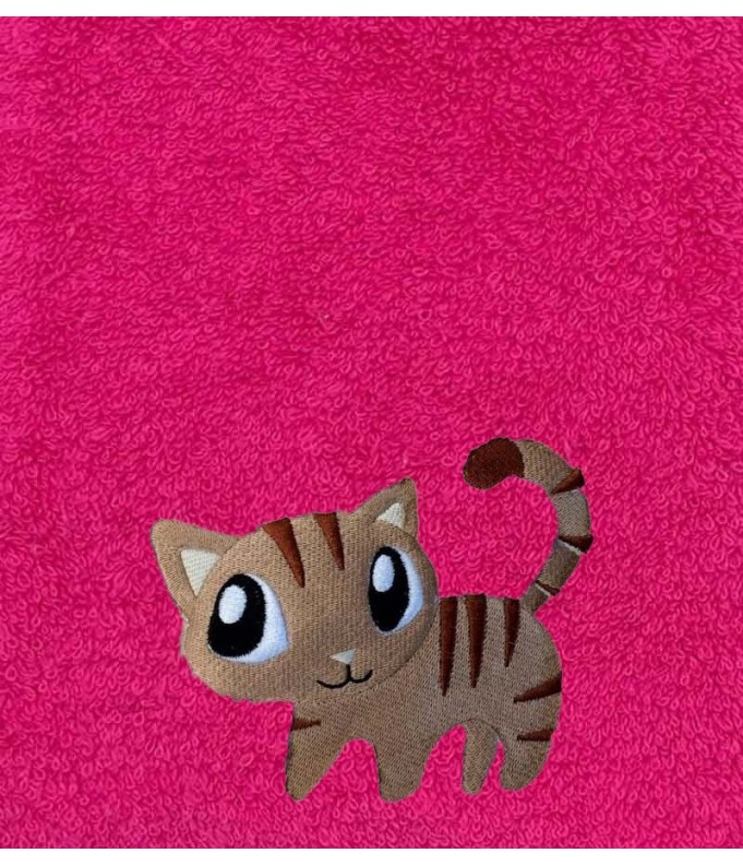 Drap de Bain Minou Personnalisé Prénom 70X140