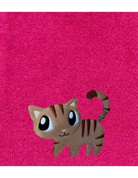 Drap de Bain Minou Personnalisé Prénom 70X140