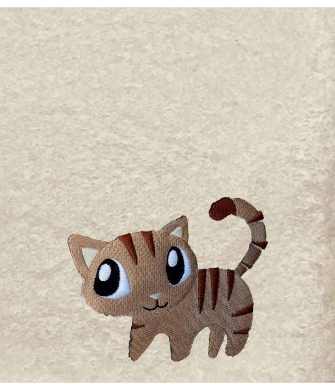 Drap de Bain Minou Personnalisé Prénom 70X140