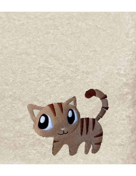 Drap de Bain Minou Personnalisé Prénom 70X140