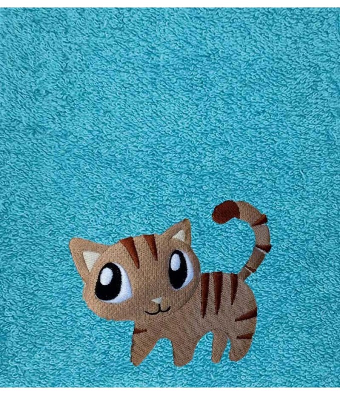 Drap de Bain Minou Personnalisé Prénom 70X140