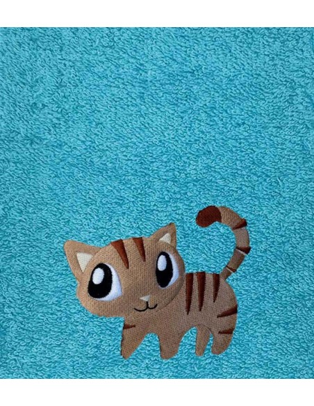 Drap de Bain Minou Personnalisé Prénom 70X140