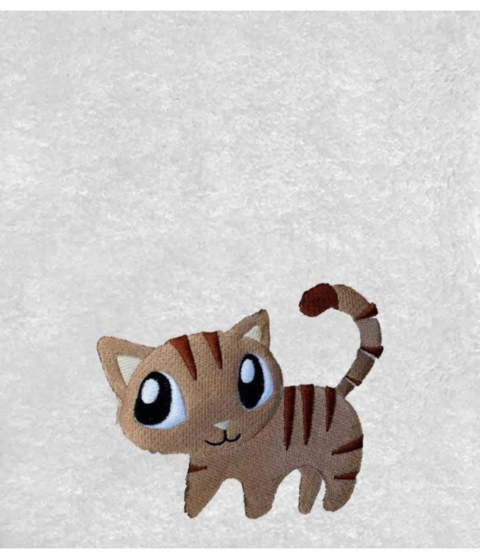 Drap de Bain Minou Personnalisé Prénom 70X140