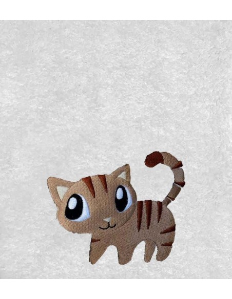 Drap de Bain Minou Personnalisé Prénom 70X140