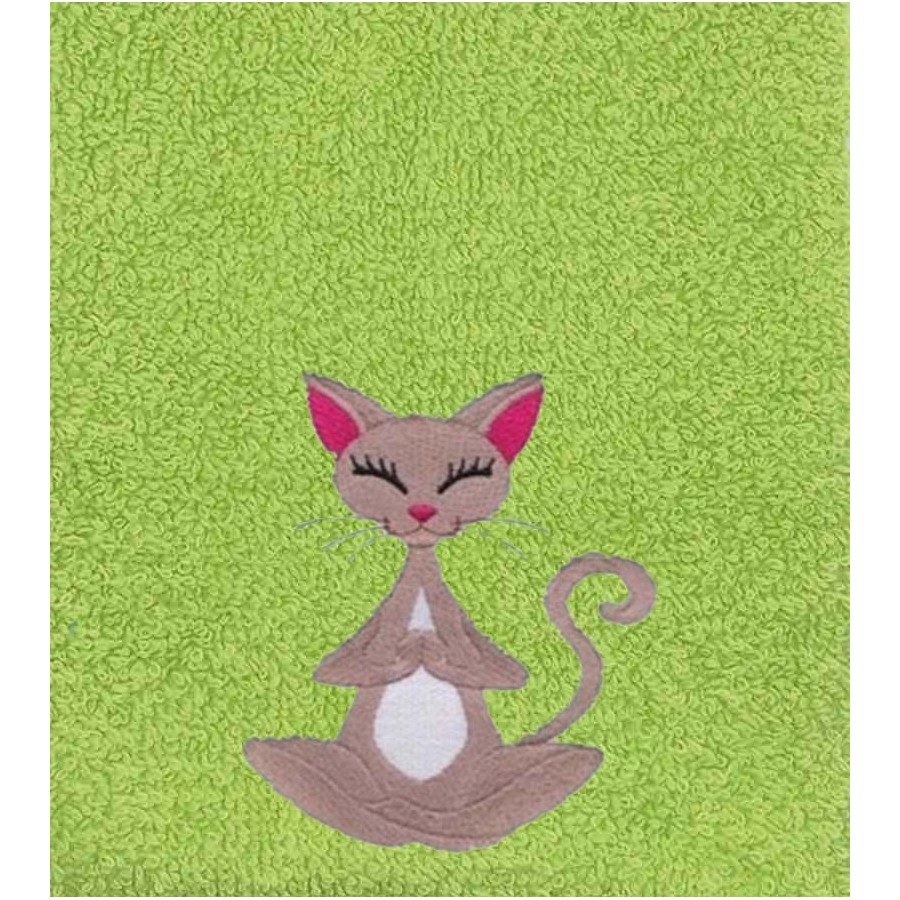 Drap de bain chat
