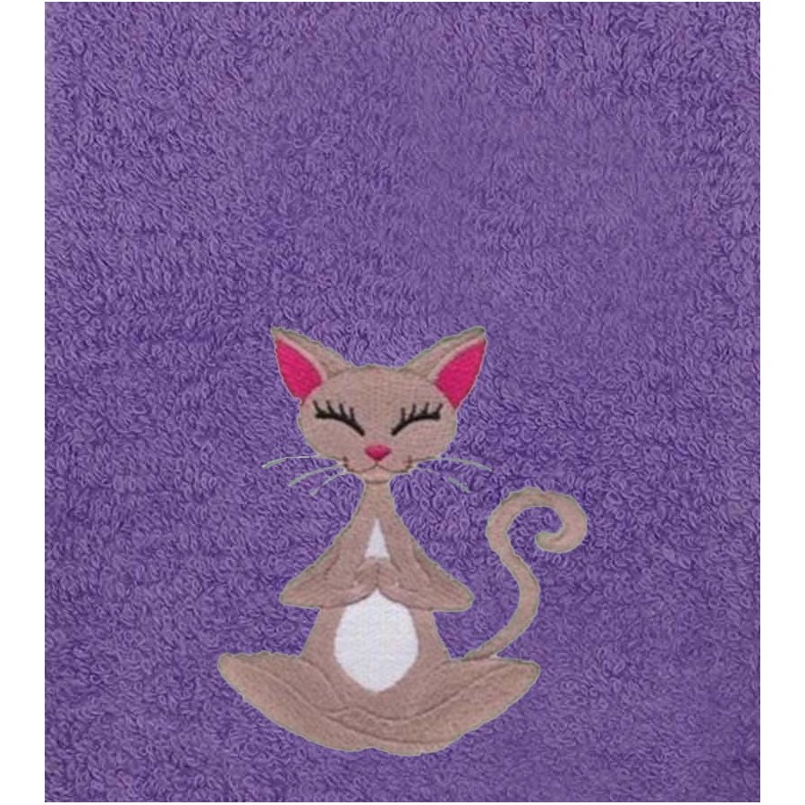 Drap de Bain Chat Zen Personnalisé 70X140