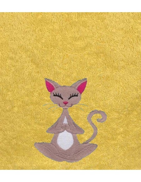 Drap de Bain Chat Zen Personnalisé 70X140
