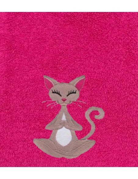 Drap de Bain Chat Zen Personnalisé 70X140