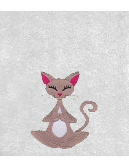 Drap de Bain Chat Zen Personnalisé 70X140