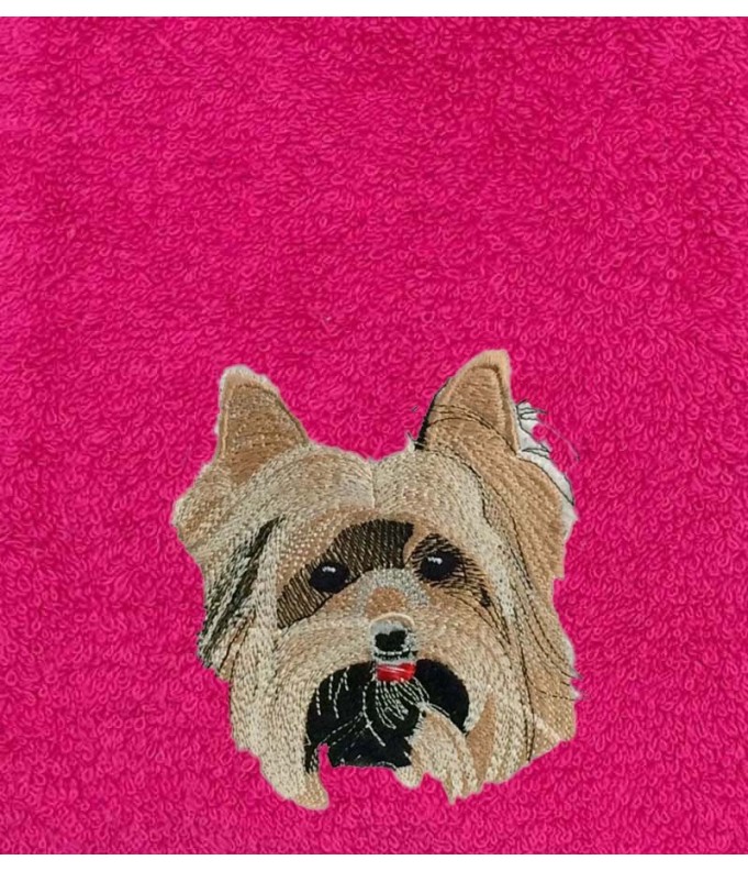 Drap de Bain Chien Yorkshire Personnalisé 70X140