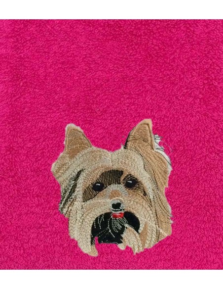 Drap de Bain Chien Yorkshire Personnalisé 70X140