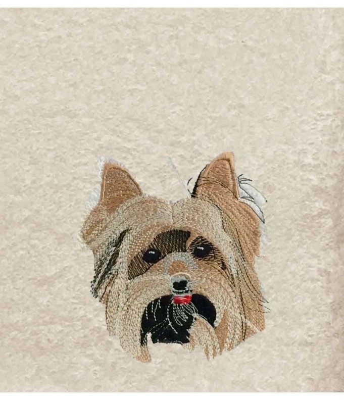 Drap de Bain Chien Yorkshire Personnalisé 70X140