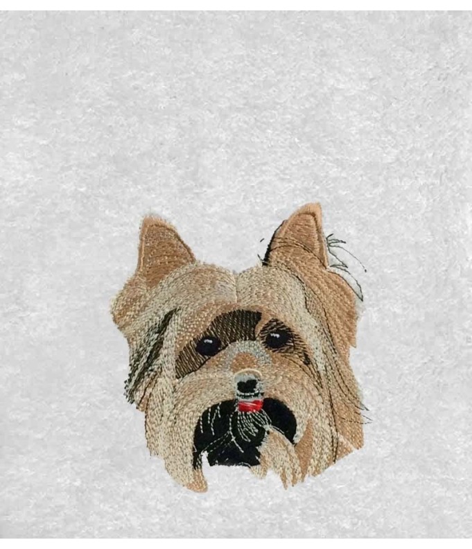 Drap de Bain Chien Yorkshire Personnalisé 70X140