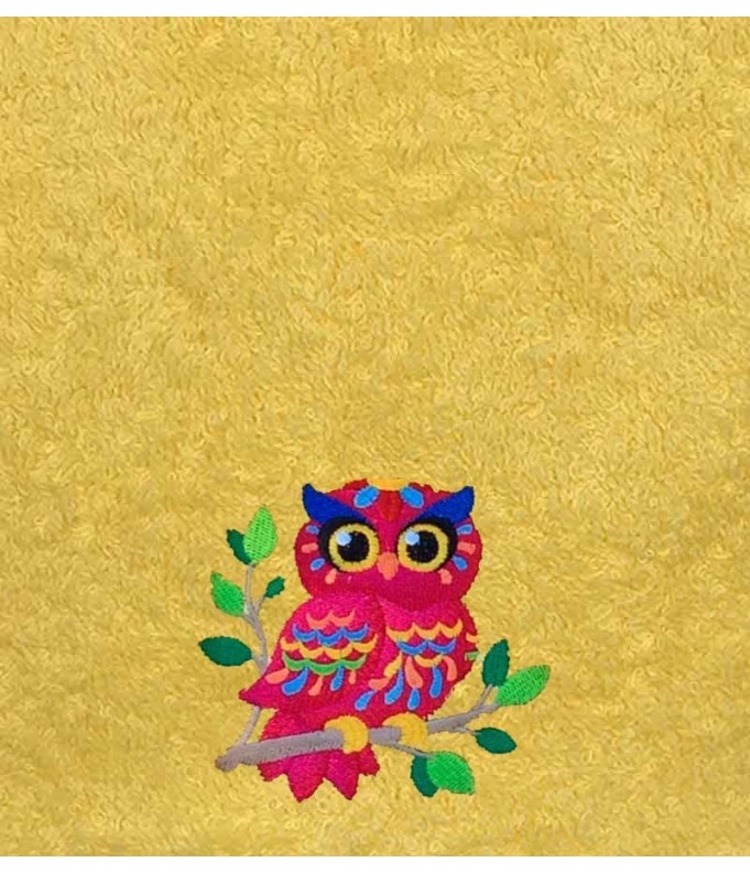 Drap de Bain Chouette 2 Personnalisé 70X140