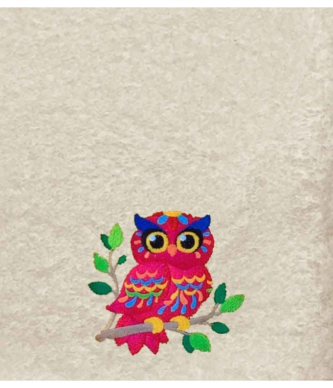 Drap de Bain Chouette 2 Personnalisé 70X140