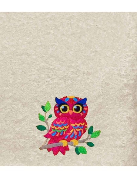 Drap de Bain Chouette 2 Personnalisé 70X140