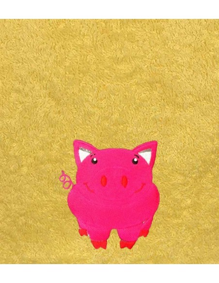 Drap de Bain Cochon Personnalisé 70X140