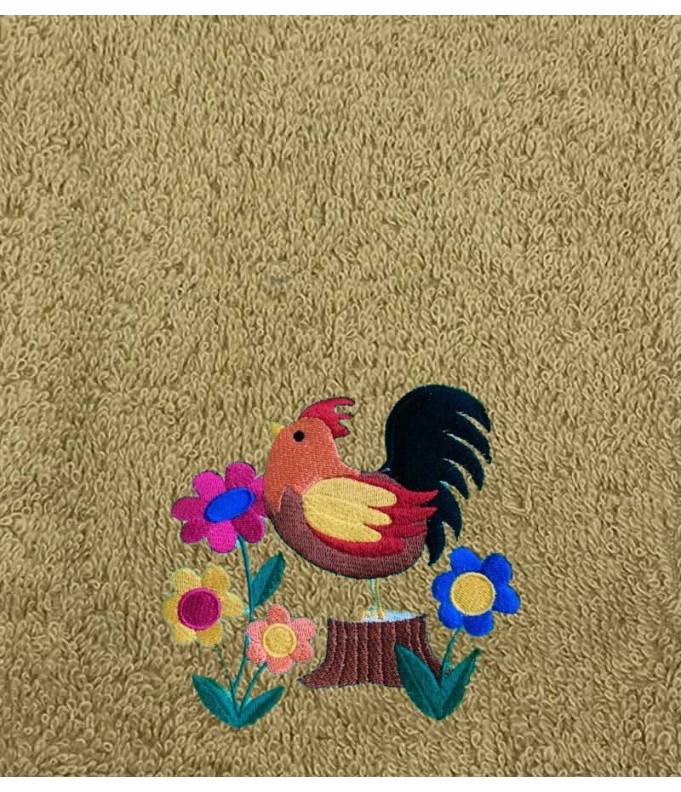Drap de Bain Coq Personnalisé 70X140