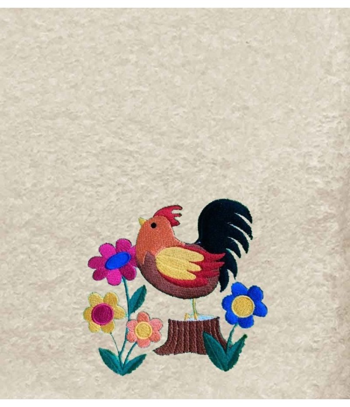 Drap de Bain Coq Personnalisé 70X140