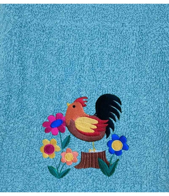 Drap de Bain Coq Personnalisé 70X140