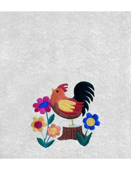 Drap de Bain Coq Personnalisé 70X140