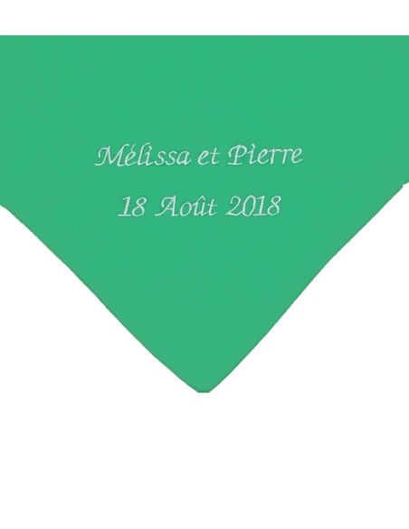 Foulard personnalisé par broderie (6 couleurs de foulard)