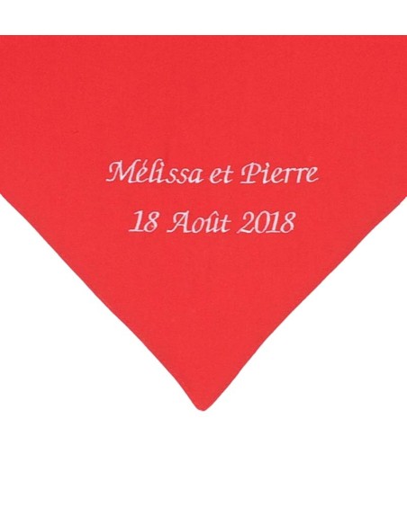Foulard personnalisé par broderie (6 couleurs de foulard)