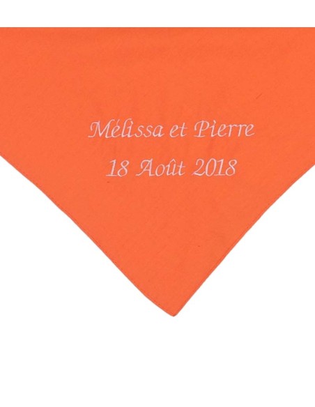 Foulard personnalisé par broderie (6 couleurs de foulard)