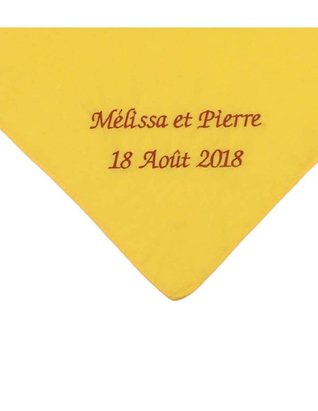 Foulard personnalisé par broderie (6 couleurs de foulard)