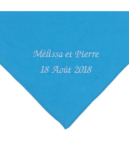Foulard personnalisé par broderie (6 couleurs de foulard)