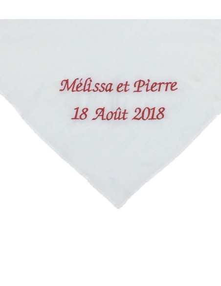 Foulard personnalisé par broderie (6 couleurs de foulard)