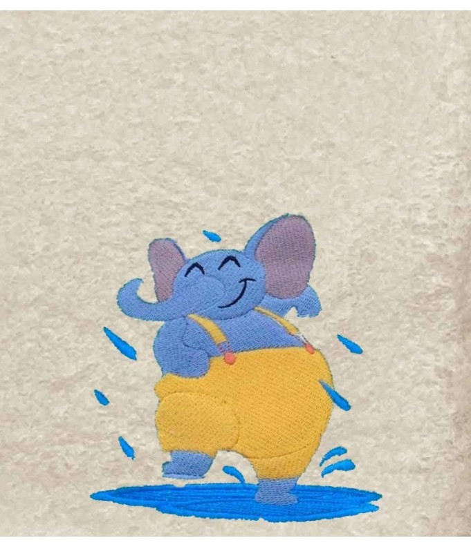 Drap de Bain Elephant sous la Pluie Personnalisé