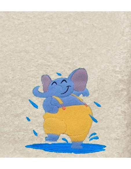 Drap de Bain Elephant sous la Pluie Personnalisé