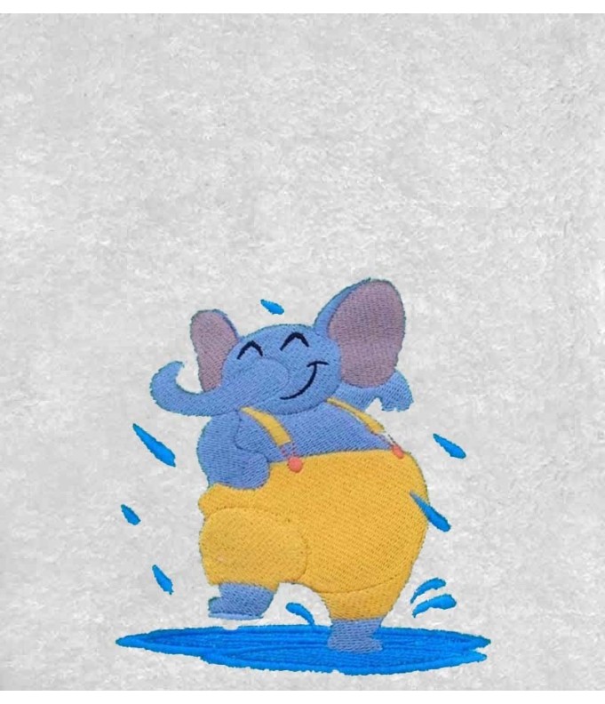 Drap de Bain Elephant sous la Pluie Personnalisé
