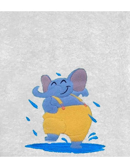 Drap de Bain Elephant sous la Pluie Personnalisé