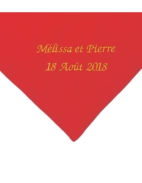 Bandana féria rouge personnalisé par broderie