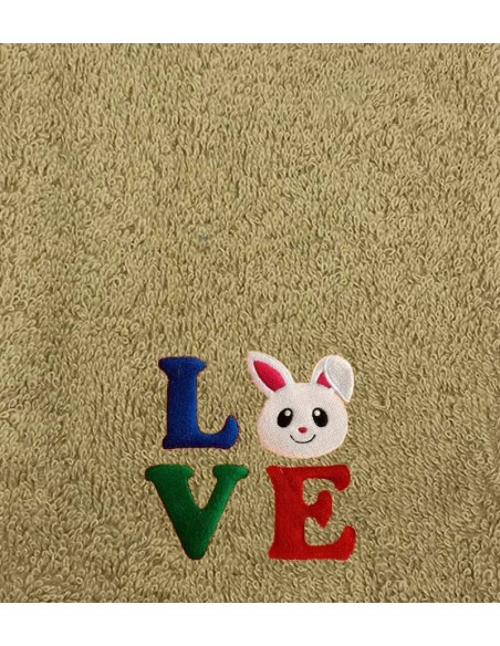 Drap de Bain Lapin 4 Personnalisé