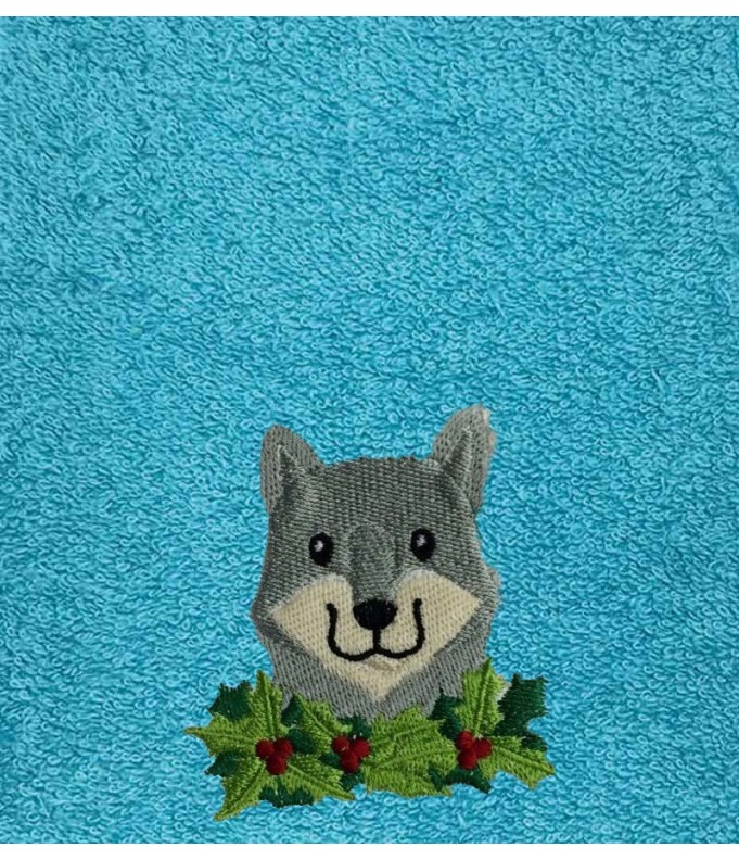 Drap de Bain Loup 6 Personnalisé