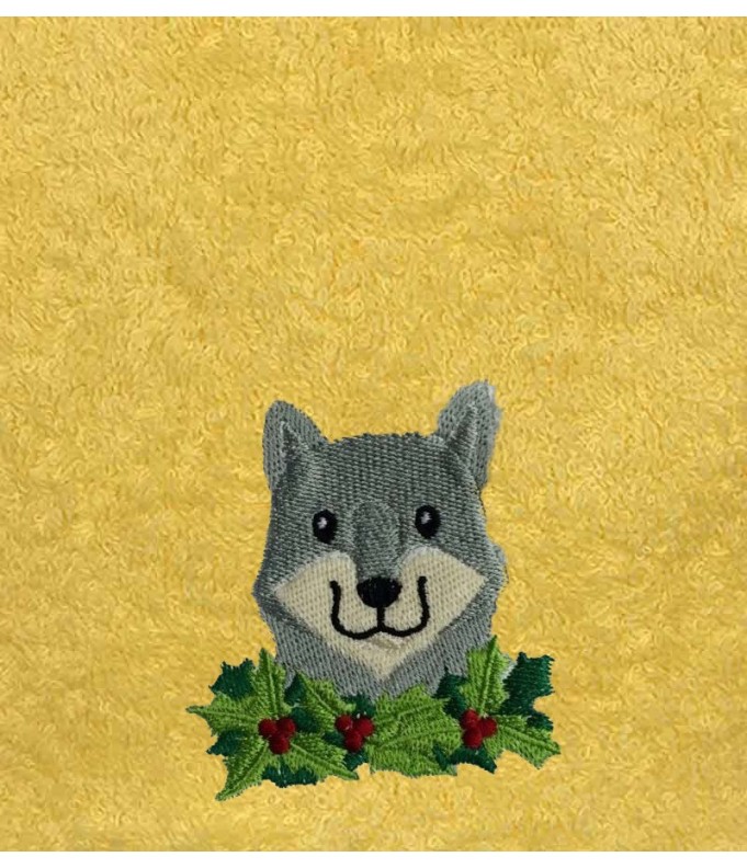 Drap de Bain Loup 6 Personnalisé