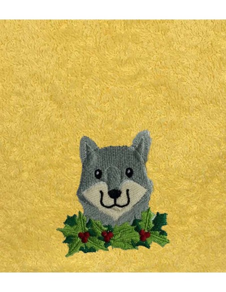 Drap de Bain Loup 6 Personnalisé