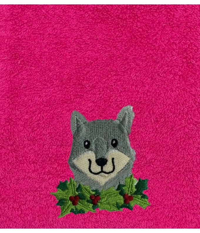 Drap de Bain Loup 6 Personnalisé