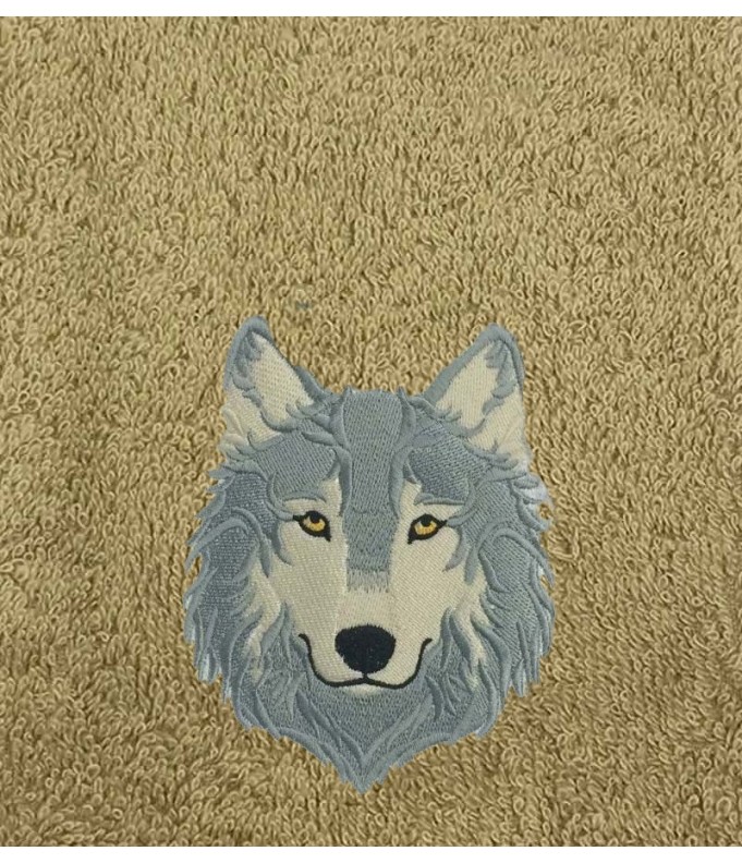 Drap de Bain Loup 8 Personnalisé