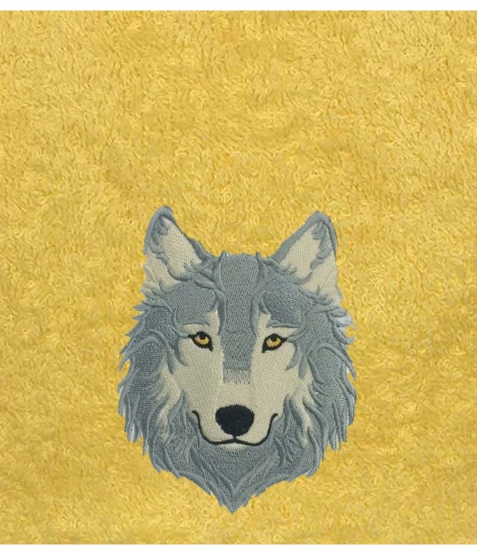 Drap de Bain Loup 8 Personnalisé