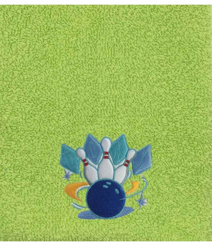 Drap de Bain Bowling 2 Personnalisé 70X140