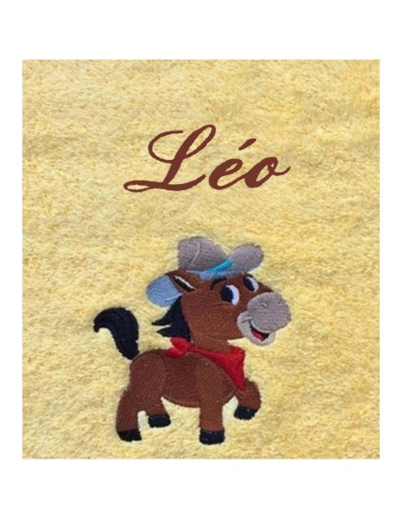Drap de Bain Cheval Cowboy Personnalisé 70X140