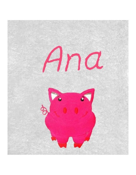 Drap de Bain Cochon Personnalisé 70X140