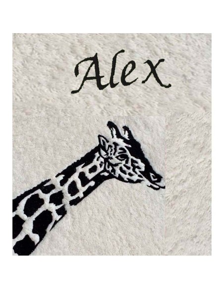 Drap de Bain Girafe Personnalisé