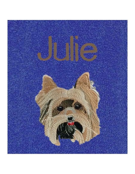 Drap de Bain Chien Yorkshire Personnalisé 70X140